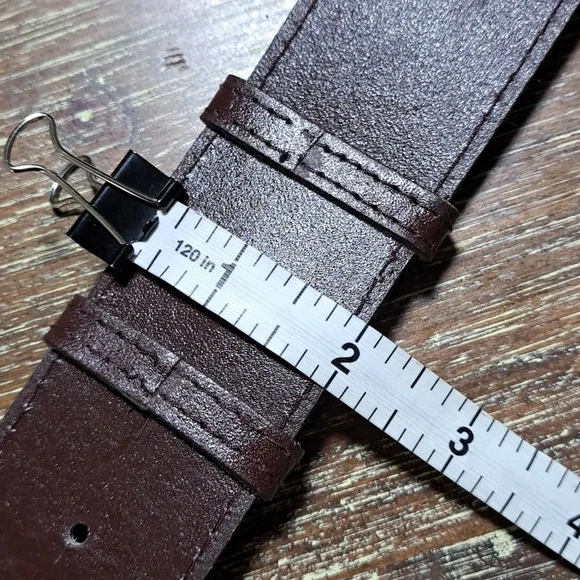 Peacock Feather Vintage 80’s Belt Gold Tone Clasp Genuine Peacock Adjustable - Picture 10 of 10